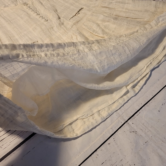 Anthropologie Cream Pleated Sundress - Picture 9 of 9